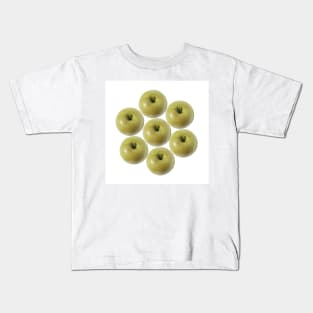 Yellow Apple Circle Kids T-Shirt